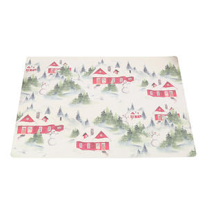 Set de table carré de style nordique, dessin animé, anti-huile, imperméable, antidérapant, écologique, pour usage domestique - Product Image 1