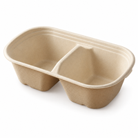 Contenant alimentaire moulé en bagasse QSR Choice pour la restauration rapide à emporter et l'emballage des repas en restaurant