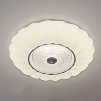 Plafonnier LED à 3 températures de couleur changeantes avec base en fer et couvercle en acrylique, design contemporain pour salon (3707-D400)