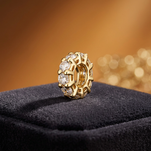 Colgante de Diamantes Cultivados en Laboratorio, Diseño Circular, Oro 10K 14K 18K, Plata 925 935, Chapado en Rodio, para Boda o Compromiso - Product Image 1