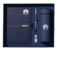 Venta al por mayor de lujo A5 diario de cuero cuaderno conjunto de regalo diario personalizado con encuadernación de costura PU cubierta suave pluma recarga venta incluida