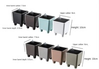 Pot bunga sukulen, Nordic sederhana, ramah lingkungan, warna-warni, persegi, malas, menyiram sendiri, Desktop Mini, Pot bunga