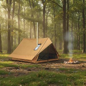 Outdoor Camping Beach Double-Layer Straight Bracing Type Four Seasons Chimney Mouth Rain-Proof Quick Opening One Bedroom - Product Image 2