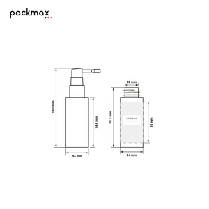 Flacon pulvérisateur nasal et oral à long bec de 20 ml - Contenant droit et rond pour traitement anti-chute de cheveux et soin du cuir chevelu - Product Image 4