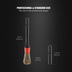 Ensemble de brosses de détaillage automobile détachables SPTA DF075, 5 pièces, avec poils de sanglier, brosses douces anti-rayures pour l'intérieur et l'extérieur des véhicules - Product Image 2