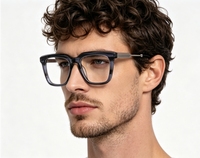 En stock, lunettes optiques en acétate haut de gamme, économiques, flexibles, fabriquées à la main, montures de lunettes à monture complète pour un usage quotidien