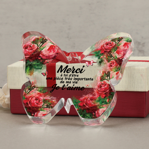 Butterfly Shaped Transparent Acrylic Plaque Holiday Thanksgiving Birthday <b>Memorial</b> <b>Gift</b> For Women Friend - Product Image 6