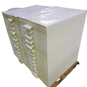 Papel Adhesivo Vinílico Impermeable Brillante Amarillo de 80gsm 75gsm con Pegamento al Agua y Línea Blanca - Product Image 6