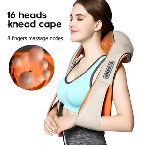 Breokang Hot Sale <b>Electric</b> Kneading Shiatsu Shoulder <b>Back</b> and Neck <b>Massager</b> with Heating High Quality Mesh Cloth - Product Image 5