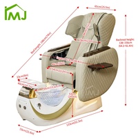 Fauteuil de manucure et pédicure électrique avec massage pour salon de beauté