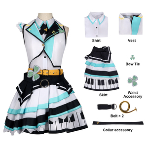 Traje de actuación musical para mujer con temática de piano, de origen de fábrica, para línea de producción de vestuario de espectáculos. - Product Image 1