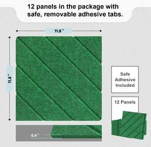 Nouveau produit phare : Panneaux acoustiques à rainures diagonales, panneaux insonorisants et panneaux en liège pour bureau, studio, home cinéma - Product Image 2