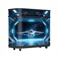 Cabina de DJ Móvil Plegable, Mesa de Bar para Club Nocturno, Soporte de Recepción Curvo, Pantalla LED P1.8 GOB para Exhibición, Fachada de DJ GOLDENANT