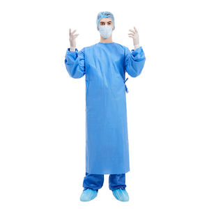 ชุดคลุมผ่าตัดแบบใช้แล้วทิ้งสำหรับแพทย์ ระดับ 3 ยี่ห้อหูเป่ย ไฮซิน สเตรนช์เทน รุ่น CE สีน้ำเงิน แบบหนาพิเศษ สำหรับป้องกันการติดเชื้อ ขายส่ง - Product Image 2