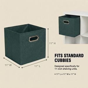 Fabric Storage <b>Cubes</b> 11inch Collapsible Storage Bins Cubby Storage <b>Baskets</b> for Organizing - Product Image 2