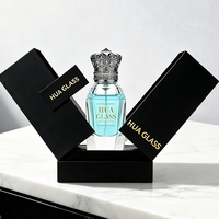 Flacon de parfum abstrait de 30 ml et 50 ml, flacon de parfum vide avec estampage à chaud argenté, boîte design et capuchon en zamac