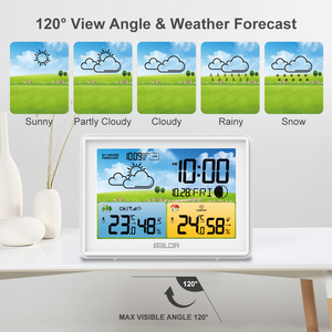 Stazione Meteo Digitale BALDR con Sensore di Temperatura e Umidità Sveglia Previsioni del Tempo Meteorologica per Interni ed Esterni - Product Image 5