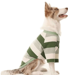 Einfache Retro-Hundekleidung für Kleine und Mittelgroße Hunde Schnauzer Border Collie Golden Retriever Labrador Gestreiftes T-Shirt Alle Rassen - Product Image 1