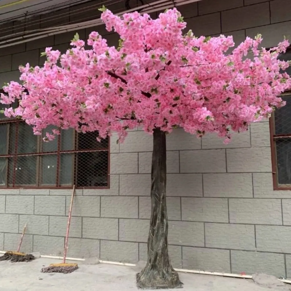 높이 8Ft 10Ft 결혼식 훈장 대중음식점을 위한 인공적인 벚꽃 나무 가짜 분홍색 사쿠라 나무