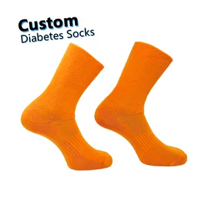 Custom Breathable comfortable Cotton Medical Circulatory Non binding Diabetic Crew Socks unisex