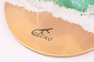 Gecko GH37 Cajon Sea Wave Drum Instrumentos de percusión de madera redondeados Tambor de océano profesional Tambores de caja de madera plana - Product Image 4