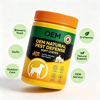Comprimés à mâcher naturels contre les tiques et les puces pour chiens et chats, sans produits chimiques, vitamines, levure, OEM ODM