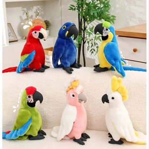 Juguete de Peluche de Loro Realista en Colores Vivos, Muñeco de Peluche de Cacatúa para Decoración del Hogar, Regalo de Cumpleaños para Niños y Amantes de las Aves - Product Image 1