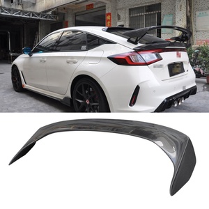 OEM Carbon Fiber Rear Trunk Lip Spoiler Single Deck Ducktail <b>Wing</b> for Honda Civic Type R FL5 2022-2023 Auto Tuning Replacement - Product Image 6