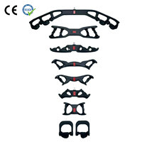 VIGFIT Barra de Poleas de Alta Calidad para Gimnasio y Ejercicio, con Agarres Magnéticos, Barra Multifuncional, Set de 8 Piezas