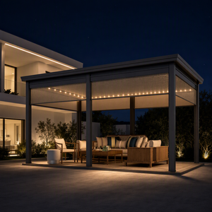 <span class=keywords><strong>Pergola</strong></span> motorisée 3x3 3x4 4x4 3x6 4x6 6x3 6x4m en aluminium, <span class=keywords><strong>pergola</strong></span> extérieure pour villa - Product Image 6