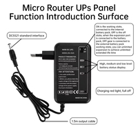 Mini-onduleur portable AC 100-240V vers DC 5V 9V 12V pour modem, caméra CCTV, routeur Wi-Fi, amplificateur de bande LED, amplificateur de panneau