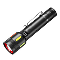 Lampe torche compacte portable ultra-lumineuse à zoom longue portée en alliage d'aluminium rechargeable personnalisée pour l'extérieur, haute intensité, vente en gros