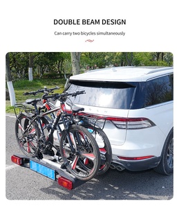 Portabiciclette da viaggio per esterni montate su attacco 2 portabiciclette 2-portabiciclette per <span class=keywords><strong>auto</strong></span> SUV - Product Image 6