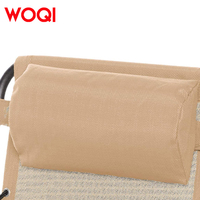 WOQI léger métal pliable Portable Camping chaise réglable haut dossier confortable extérieur terrasse plage chaise oreiller