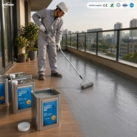 Revêtement polyuréthane monocomposant résistant aux intempéries pour extérieur, application au rouleau, peinture imperméable pour la rénovation des bâtiments, terrasses et balcons