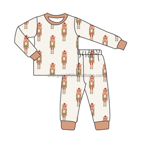 Pijamas de verano para bebé al por mayor conjuntos de bambú para chicas adolescentes 2024 patrón de <span class=keywords><strong>Cascanueces</strong></span> manga larga alta calidad conjunto de 2 piezas - Product Image 1