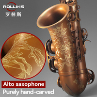 Bare Copper Process Brass Material Professional High Grade Manufacturer Wholesale Retail Woodwind Instrument X7 Alto Saxophone