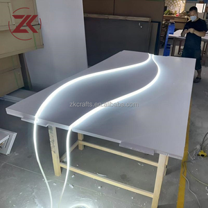 ZKAI Led Akrilik Arka Plan Dalga 3D Fon Standı PVC Düğün Dekorasyon Kemeri Akrilik Kemer Fonu - Product Image 5