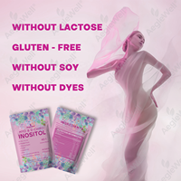 Aegelwell Myo-Inositol D-Chiro Inositol en poudre, supplément 40:1 avec acide folique et vitamine D pour soutenir la santé des femmes adultes, 225g