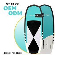 Planche de Wing Foil 4'2 en Carbone, Mini Planche de Pump Foil pour Démarrage au Quai, Planche de Surf Hydrofoil Légère et Compacte pour le Pump Foiling