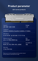 Mémoire RAM DDR4 REG ECC non tamponnée haute vitesse 8 Go/16 Go/32 Go 3200 MHz UDIMM pour jeux 1,35 V pour ordinateur de bureau - En stock - Garantie 3 ans