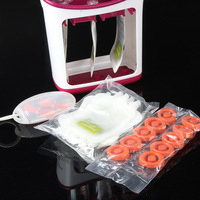 Sacs à presse-purée de jus de fruits frais réutilisables sans BPA sacs de rangement triple pochette de nourriture pour bébé