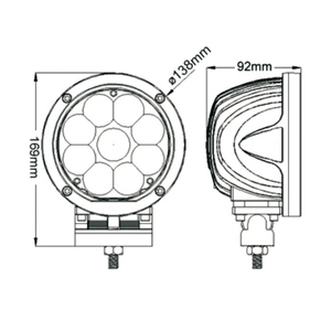 10-80V 27W Blue Led Work Light Safety <b>Spotlight</b> Truck Headlight - Product Image 5