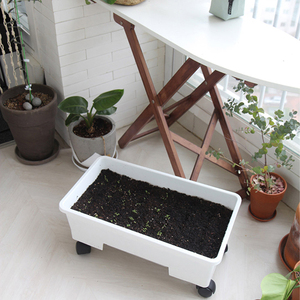 Pot de fleurs en PP blanc biologique, jardinière moderne pour plantes d'intérieur et d'extérieur, léger et décoratif pour la maison et le jardinage - Product Image 3