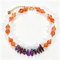 Bracelet Chakra, Bracelet en pierres naturelles de Sugilite en gros, Bijoux en Sugilite minérale naturelle en vrac