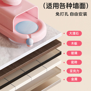 Energym Wall Mounted Toothbrush Cup Holder Triple Set Strong Suction No Drill Bathroom Storage Space Saving - Product Image 4