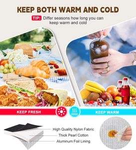 Customize Lunch Bag Work Office Picnic Beach Insulated Lunch Cooler Bag for Adult Lunch Bag with Adjustable Shoulder Strap - Product Image 5