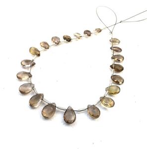 Haute qualité naturel Quartz fumé pierres précieuses poire forme Briolette perles pour bracelet à bricoler soi-même collier marron fabrication de bijoux - Product Image 1