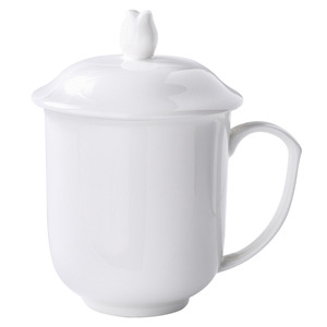 แก้วเซรามิคแบบกำหนดเองพร้อมฝาปิด 340 มล. สีพื้น ทนทาน ของขวัญทางธุรกิจสำหรับดื่มชา - Product Image 2