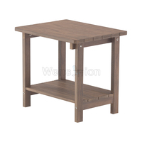 Ensemble de salle à manger d'extérieur, meubles de jardin en plastique et bois, ensemble de meubles de patio, chaise et table en plastique et bois